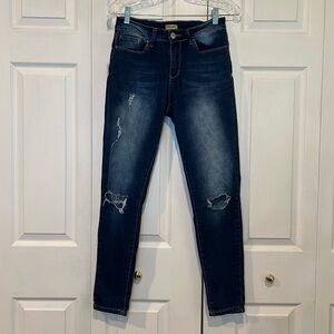 🍋 RAW Blue Distressed Denim Jeans - Size 7